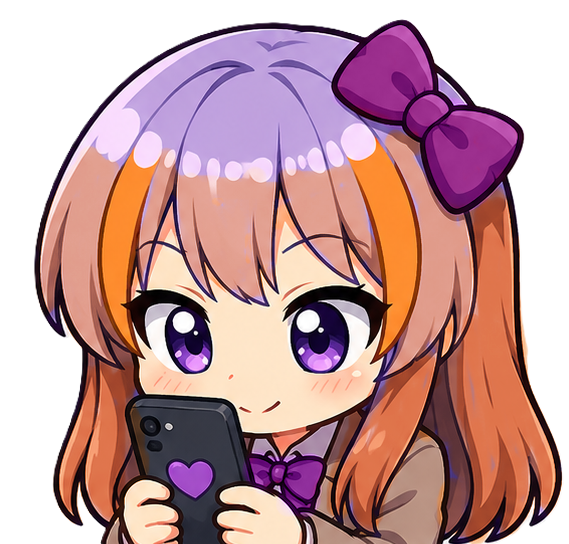 sayori using phone